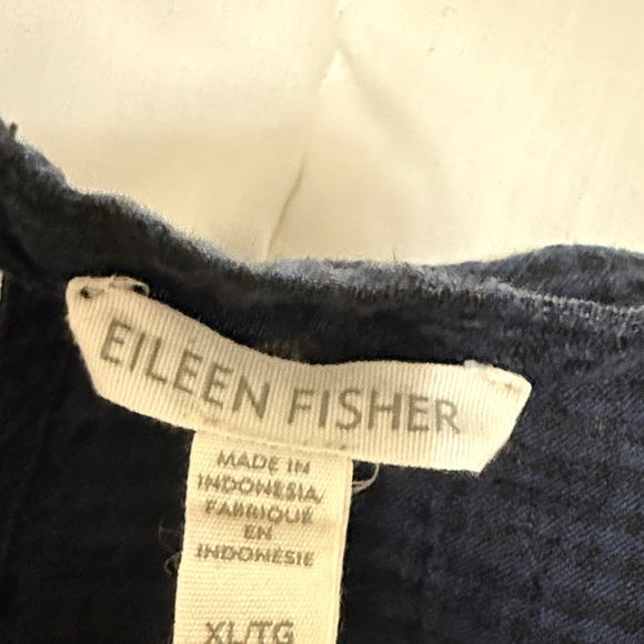 Eileen Fisher Linen Plaid Top - Picture 12 of 16